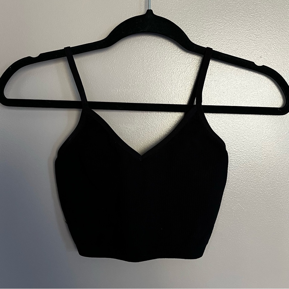 Spiritual Gangster cropped ribbed spaghetti strap top
